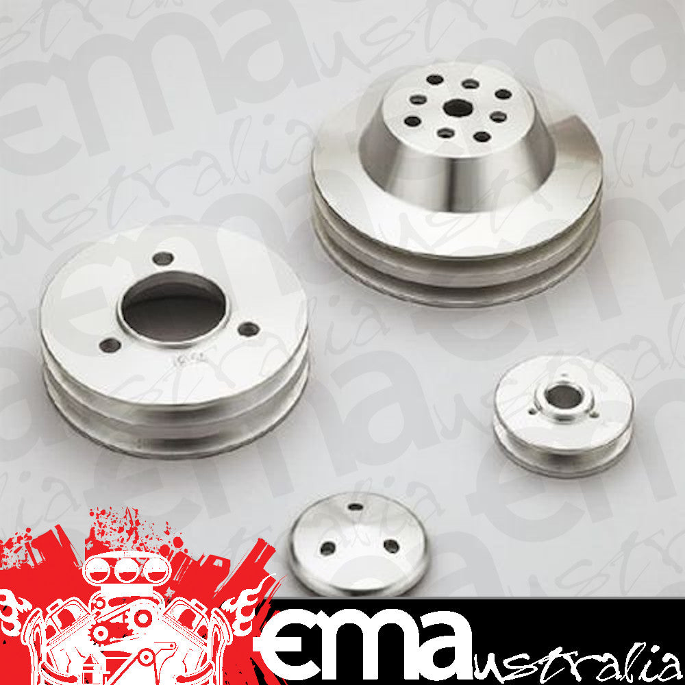 March Performance Products MPP7530 March Performance 2-Groove V-Belt Pulley Set suit Short Pump Chev BB V8