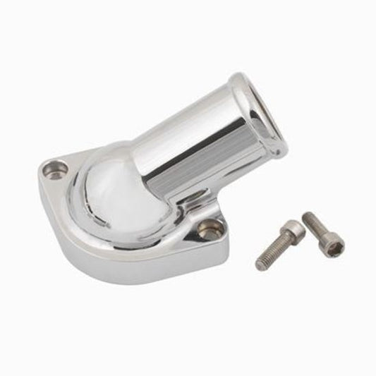 Mr Gasket MR2672 Water Neck, Aluminum, Chrome Plated, 45 Degree, Chevrolet, 5.7L, Ls Engine, Each