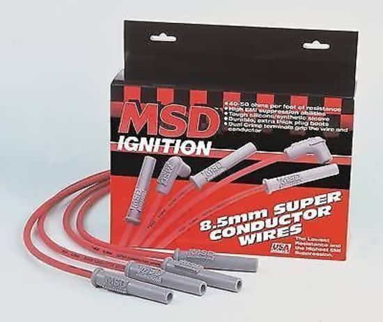 MSD Ignition MSD32229 Super Conductor Plug Lead Set 8.5mm Ford 4.6L V8 Red 90Ç÷ Boot 32229