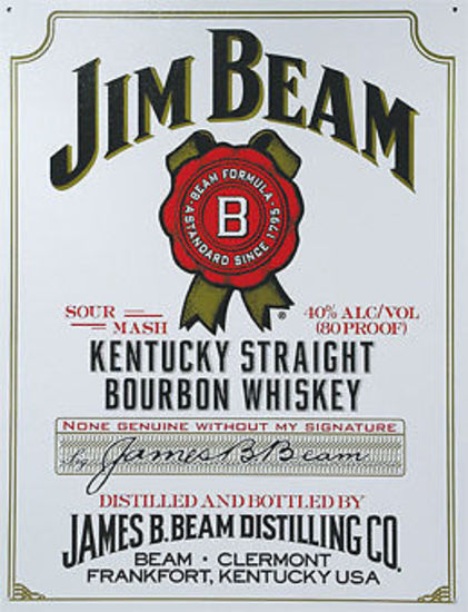 Metal Sign MSI-1061 Jim Beam Sign 32cm x 41cm