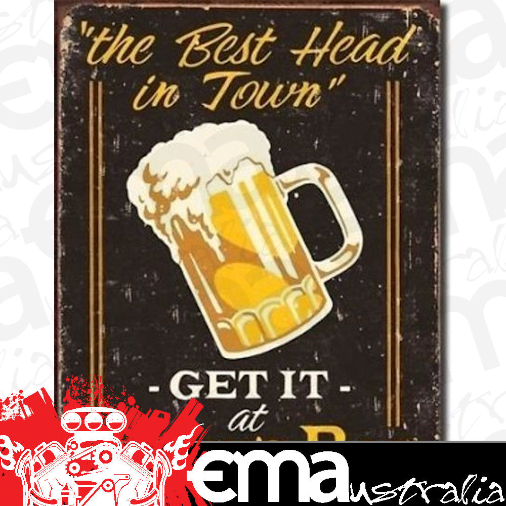 Metal Sign MSI-1200 The Best Head In Town 16" x 12.5" 0