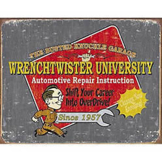 Metal Sign MSI-1526 Wrenchtwister Garage Height 12.5" Width 16"