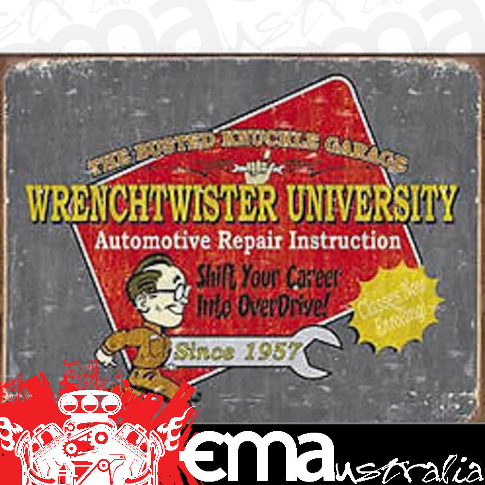 Metal Sign MSI-1526 Wrenchtwister Garage Height 12.5" Width 16"