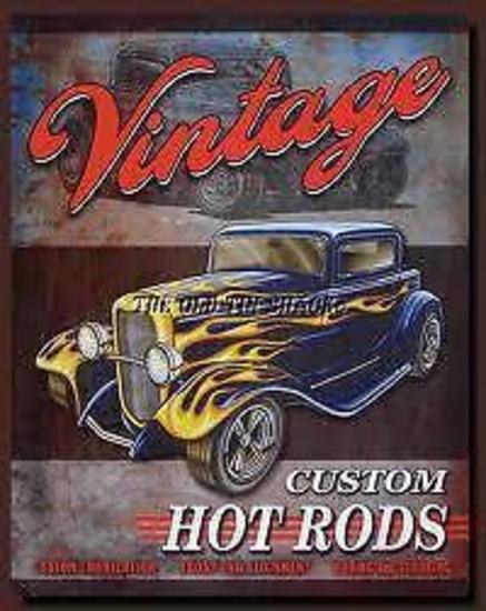 Metal Sign MSI-1567 Custom Hot Rods 16" x 12.5"