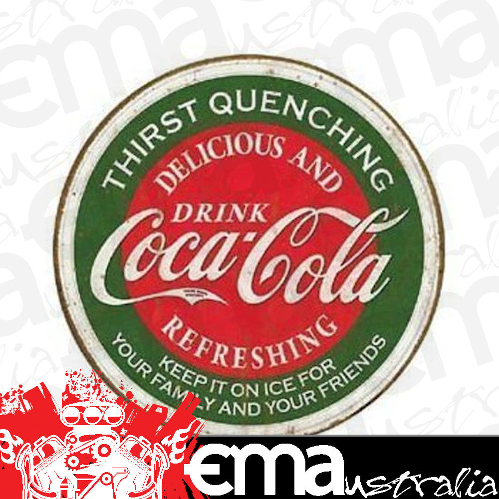 Metal Sign MSI-1659 Thirst Quenching Coka Cola 12" Diameter