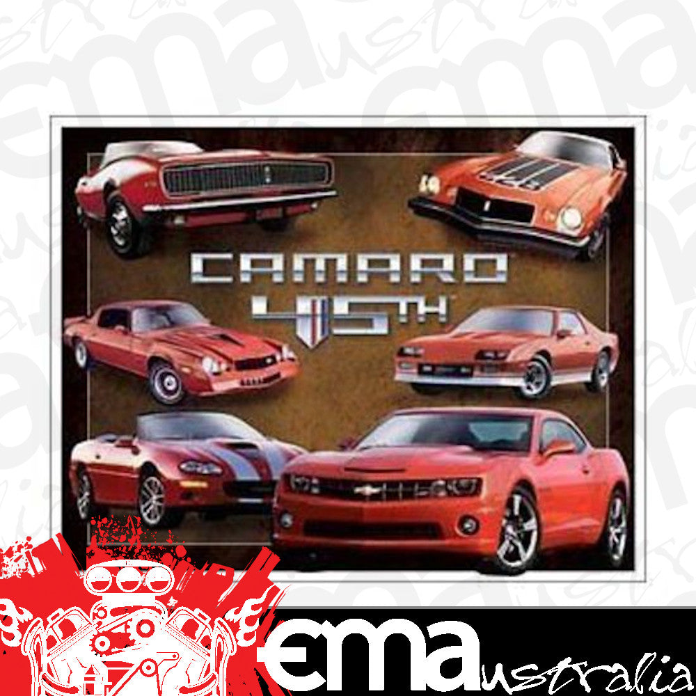 Metal Sign MSI-1782 Chevy Camaro 45th Anniversary Height 16" x 12.5"