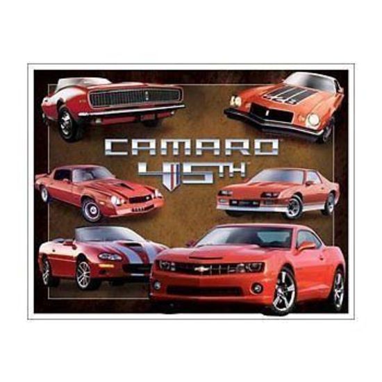Metal Sign MSI-1782 Chevy Camaro 45th Anniversary Height 16" x 12.5"