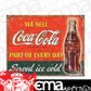 Metal Sign MSI-1820 Coke Part Of Every Day Height 12.5" Width 16"