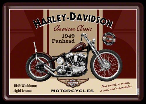 Nostalgic-Art 5110198 Metal Card Harley Panhead
