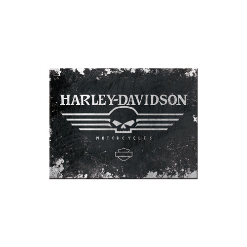 Nostalgic-Art 5114300 Magnet Harley Skull logo