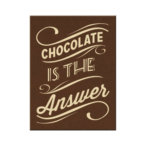 Nostalgic-Art 5114312 Magnet Chocolate is the Answer