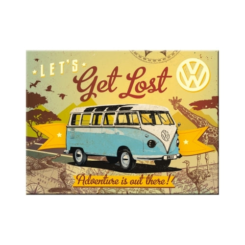Nostalgic-Art 5114317 Magnet Volkswagen Bulli Let's Get Lost