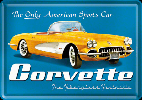 Nostalgic-Art 5116376 Metal Card Corvette