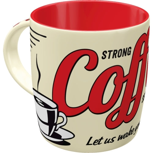 Nostalgic-Art 5143022 Mug Strong Coffee Served Here