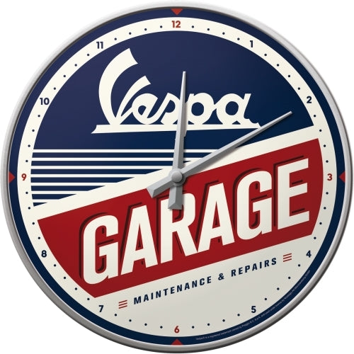 Nostalgic-Art 5151090 Wall Clock Vespa Garage