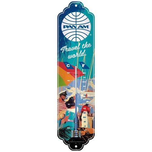 Nostalgic-Art 5180333 Thermometer Pan Am Travel the World