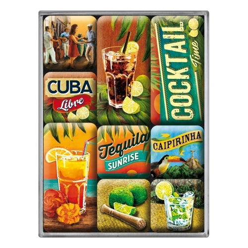 Nostalgic-Art 5183073 Magnet Set Cocktails