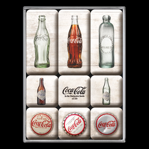 Nostalgic-Art 5183082 Magnet Set Coke - Bottle Timeline