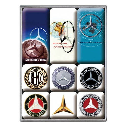 Nostalgic-Art 5183103 Magnet Set Mercedes-Benz Logo Evolution