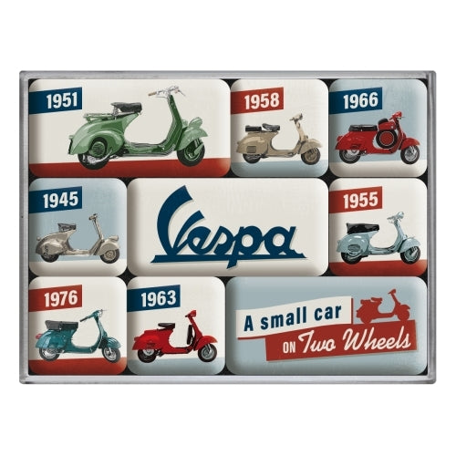 Nostalgic-Art 5183110 Magnet Set Vespa Model Chart