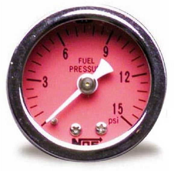 Nitrous Oxide (NOS) NOS15900 1-1/2" Fuel Pressure Gauge 0-15 PSI