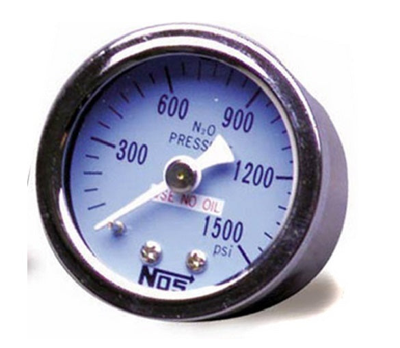 Nitrous Oxide (NOS) NOS15910 1-1/2" Nitrous Pressure Gauge 0-1600 PSI. w/ -4AN Adapter