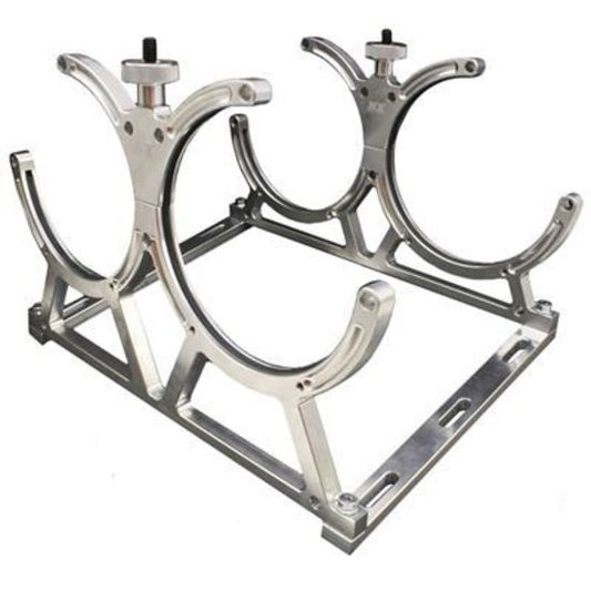 Nitrous Express NX11108D Billet Bracket for Dual 10 or 15lb N2O Bottle. Incl Floor Mounts