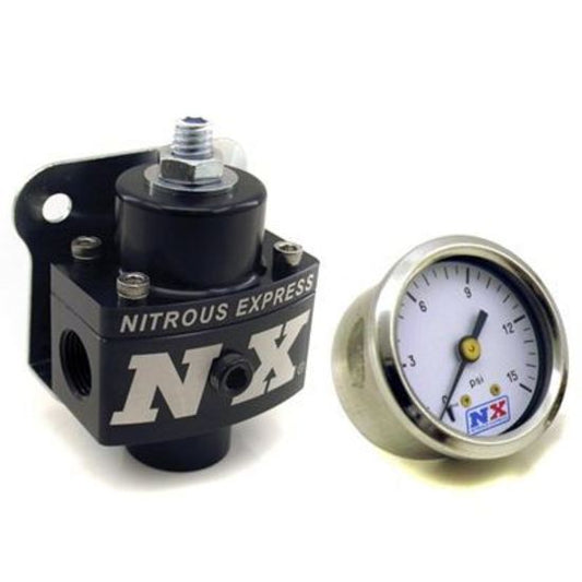 Nitrous Express NX15952 Fuel Pressure Regulator Non Bypass w/Fuel Pressure Gauge