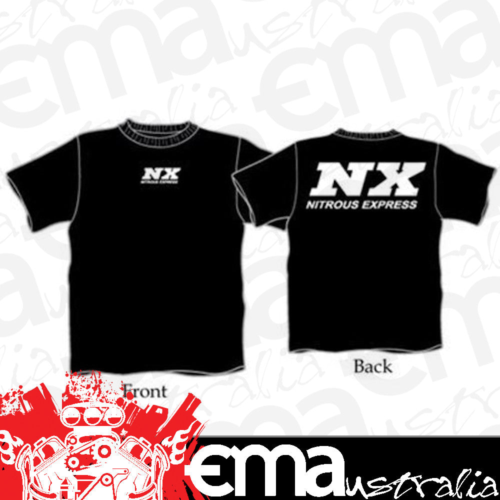 Nitrous Express NX16508 Cotton Short Sleeve T-Shirt Black NX Logo Mens Large