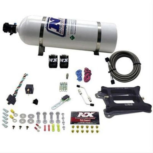 Nitrous Express NX30040-15 Nitrous System 15 lb Bottle 4150 4-Barrel/Gas Kit