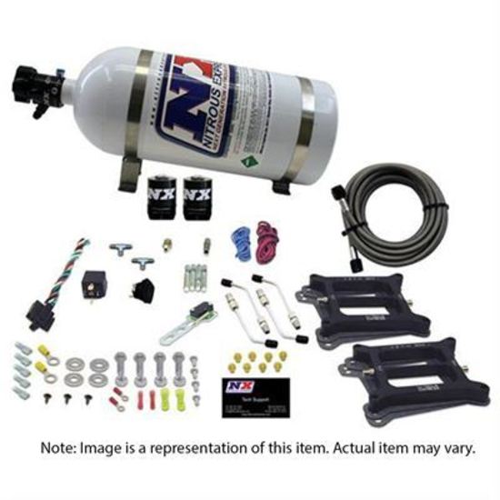 Nitrous Express NX30240-10 Nitrous System 10 lb Bottle Dual/4150 4-Barrel/Gas 50-100-150-200-250-300 HP Kit
