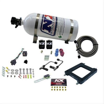 Nitrous Express NX60070-10 Nitrous Oxide System Gemini Stage 6 Wet 10 lb Bottle White Dominator 4500 Kit