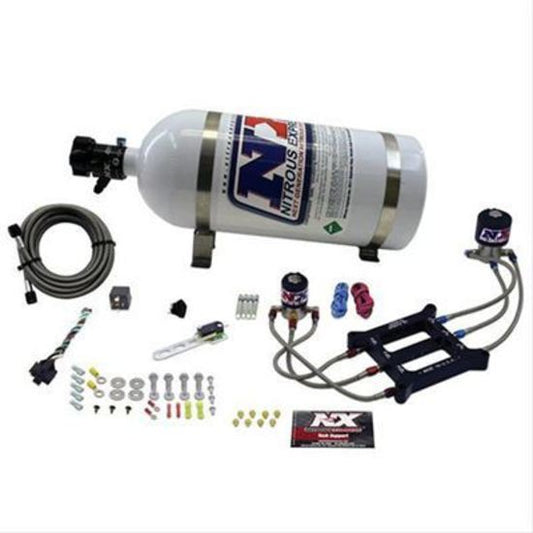 Nitrous Express NX60740EZ-10 Nitrous System 10 lb Bottle Dominator Titan Plate Kit 100-750 HP Kit