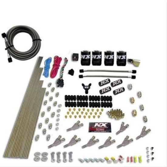 Nitrous Express NX80018-00 Nitrous System Std Direct Port Nitrous System 200-500 WHP Incl. No Bottle/Brackets Std Nozzles Fuel/