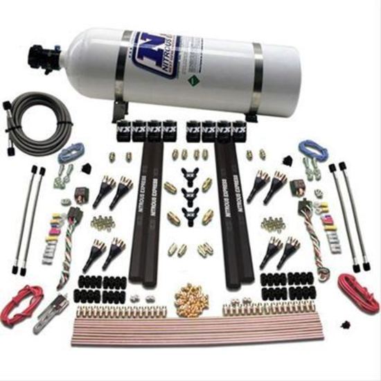 Nitrous Express NX90009-15 Nitrous Oxide System Express Shark Sx2 Direct Port/Intake 1200 HP 15 lb Bottle Kit