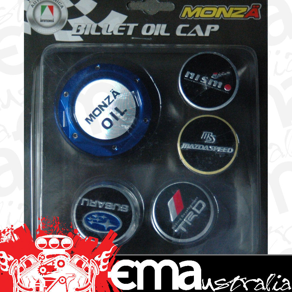 Autotecnica OIL2 Blue Billet Oil Cap w/ Logos to suit Most Japanese Models