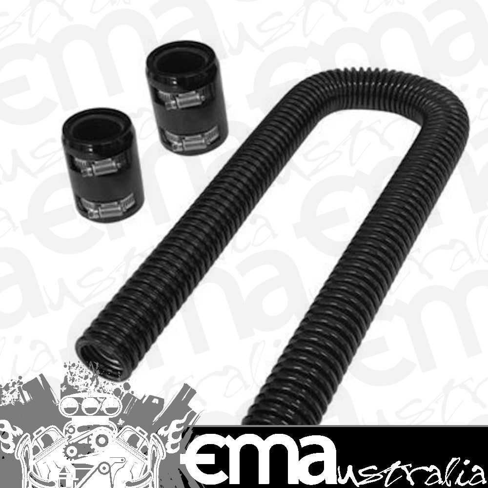 Proflow PFECHR24BK Radiator Hose Flexible Stainless Steel Black Kit .24" Length