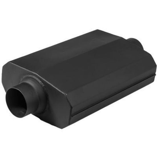 Proflow PFEEM21507 Muffler Black Flow Chamber 3-1/2" Centre Inlet to 3-1/2" Centre Outlet