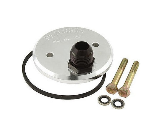 Peterson PFS09-0003 Oil Filter Block Off Plate Suit Bow-Tie SB Chev -10 AN Male Fitting With Mounting Bolts