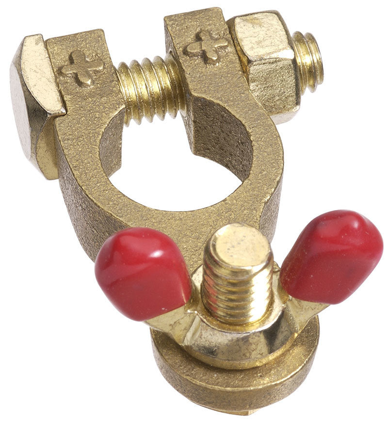 Projecta PJBT14-P1 Brass Battery Terminal - Positive 5/16" 8mm Wing Nut Style