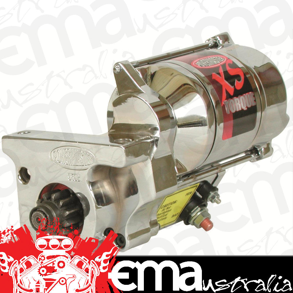 Powermaster PM19502 xs Torque Chrome 1.4Kw Mini Starter Motor suit Chev V8 153T