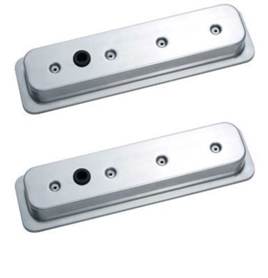 Proform PR141-134 Chevrolet Die-Cast Valve Covers Center Bolt S/B V8 1987-Ls No Emblem Polished