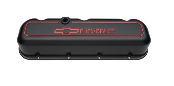 Proform PR141-141 Tall Alloy Valve Covers w/ Logo Black suit Chev BB V8