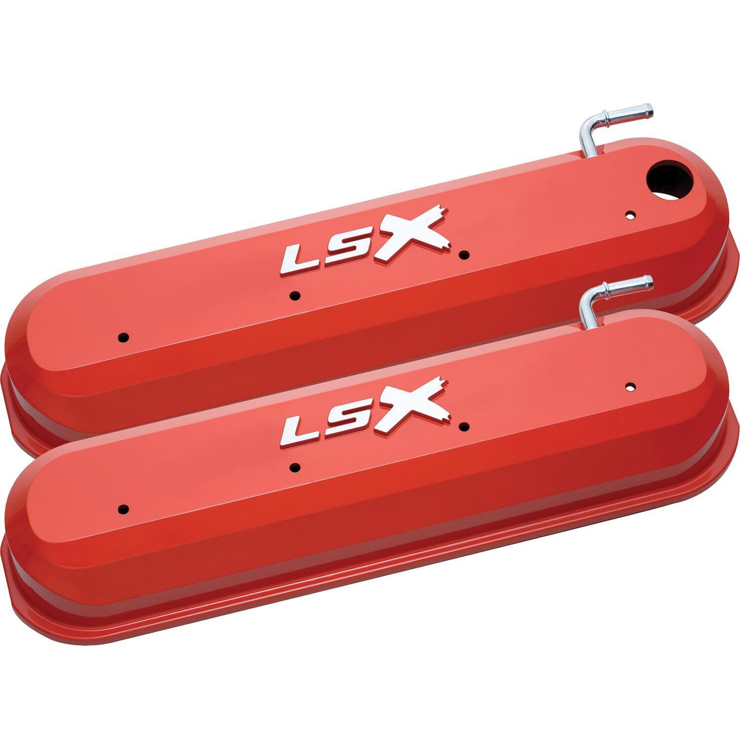 Proform PR141-257 Cast Aluminium Valve Covers w/ Raised LSx Logo suit LS Series Engines Chev Orange