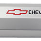 Proform PR141-801 Fabricated Aluminium Valve Covers w/ Holes Clear Anodized suit SB Chev w/ Chevrolet Logo & Bowtie Emblem