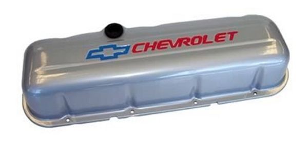 Proform PR141-815 Tall Grey Valve Covers w/ Logo Chev BB 396-454 V8