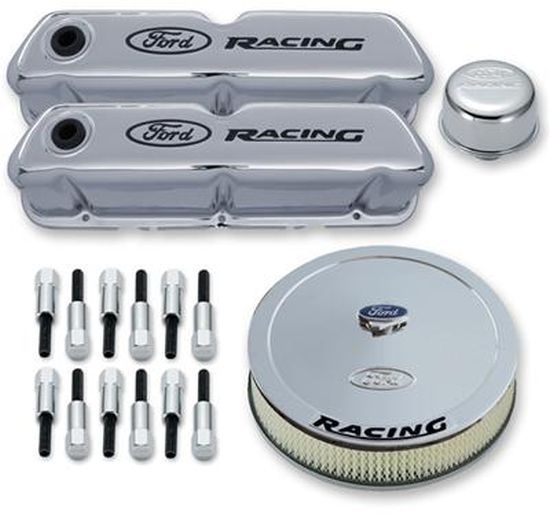 Proform PR302-510 Ford 289-351W Ford Racing Dress Up Kit Chrome / Black