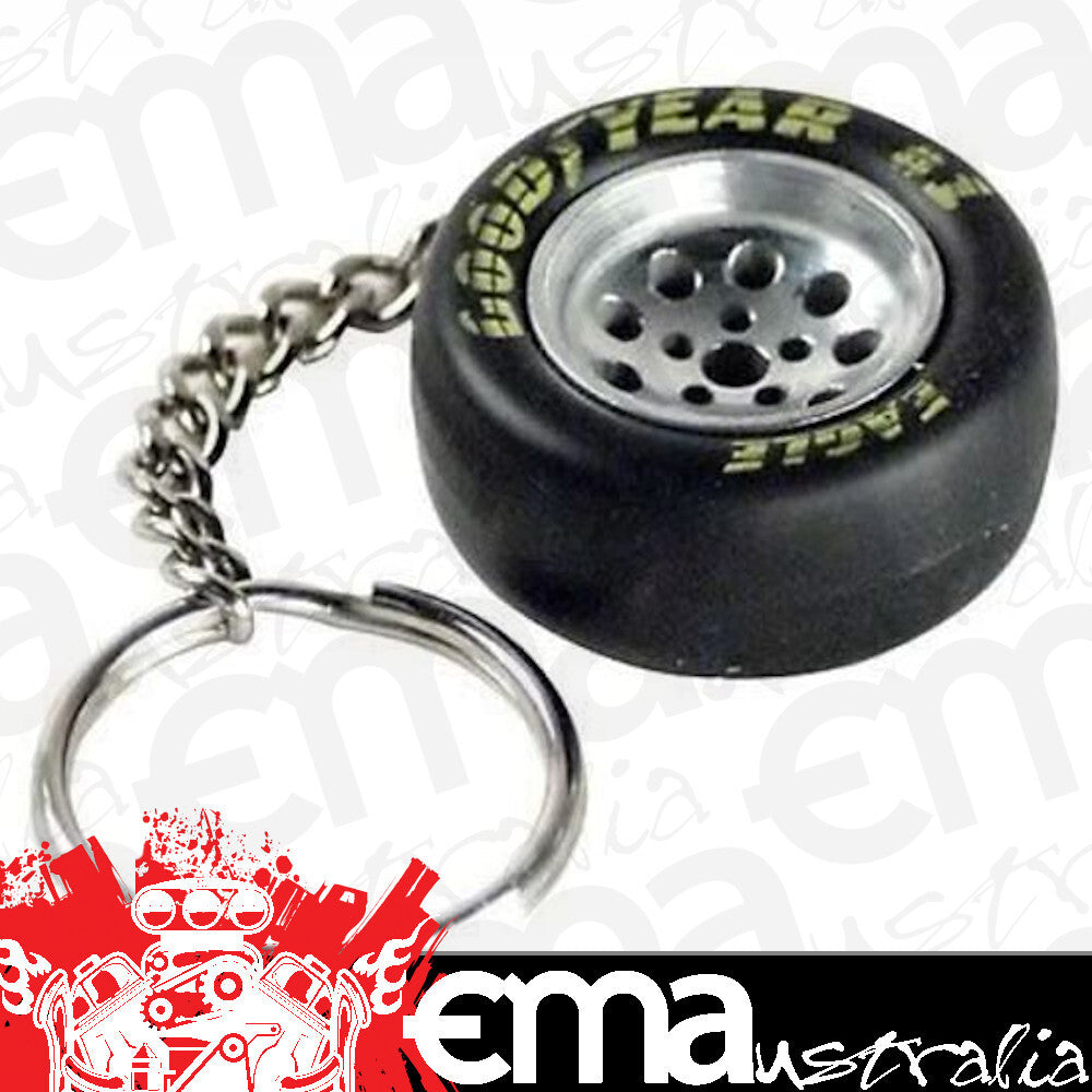 Proform PR31002 Goodyear Racing Tyre & Wheel Key Chain 1.125" Diameter Pro31002