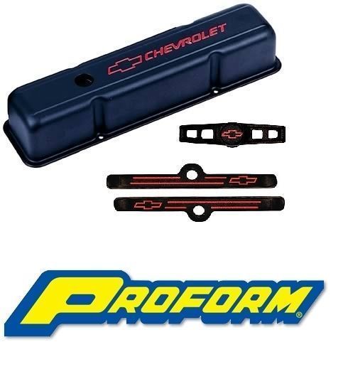 Proform PR350KIT Chev Small Block Black Tall Valve Covers Hold Downs & Wingnuts