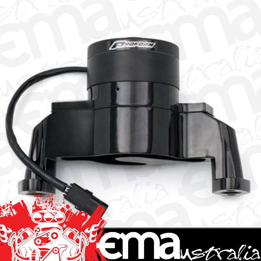 Proform PR66225BK Water Pump Electric 35GPM Die-Cast Aluminium Black Powdercoated Chevrolet Small Block (each)